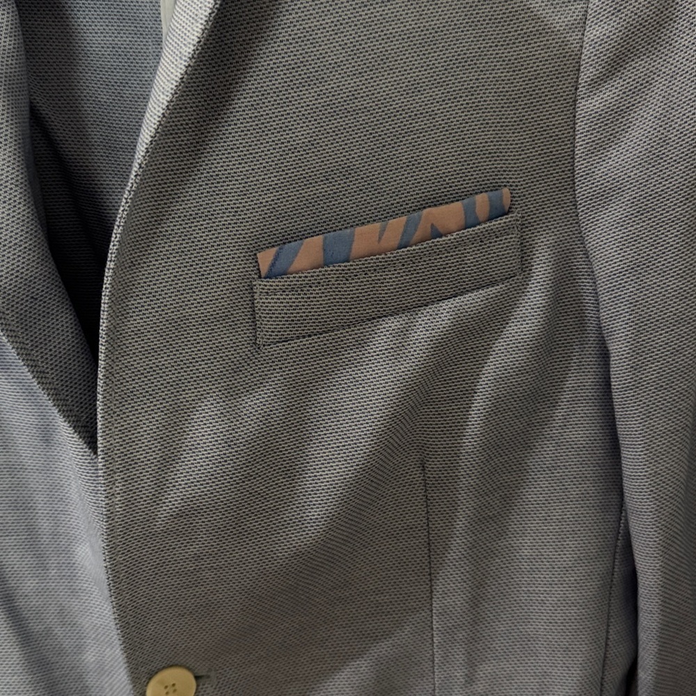 Zara men’s Sky Blue Sport Coat size 38 - Picture 3 of 6